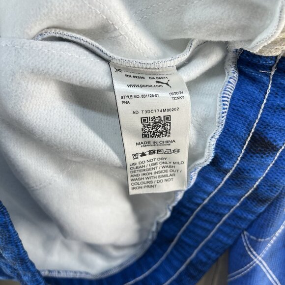 Puma x A$AP Rocky Men's Quilt Sweatshirt Clyde Royal Size Large 631125-01 - Picture 7 of 9